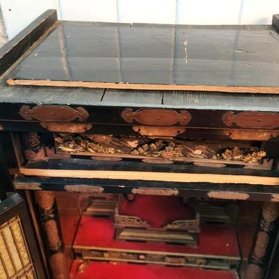 Lot #217  2 Piece Antique Chinese/Japanese Household Altar