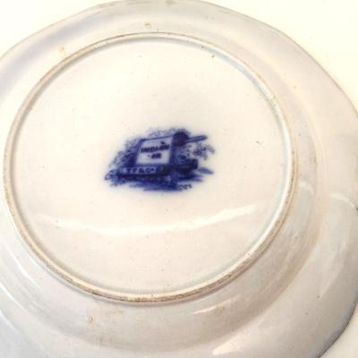 Lot #220  Lot of 3 Antique Flow Blue Plates, ca. 1850