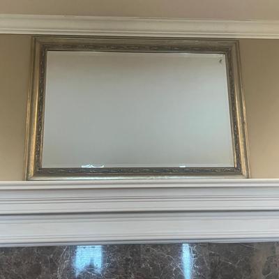 Wooden Framed Beveled Mirror (LR-MG)