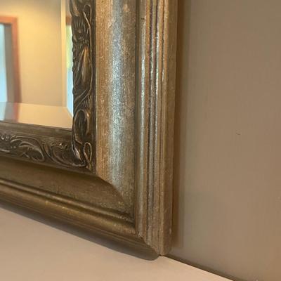 Wooden Framed Beveled Mirror (LR-MG)