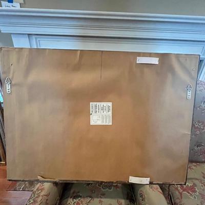 Wooden Framed Beveled Mirror (LR-MG)