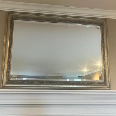 Wooden Framed Beveled Mirror (LR-MG)