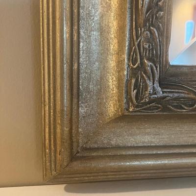 Wooden Framed Beveled Mirror (LR-MG)