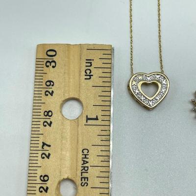 Heart Pendants incl 10K and Diamonds (B4-SS)