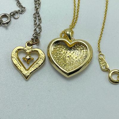 Heart Pendants incl 10K and Diamonds (B4-SS)