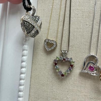 Heart Pendants incl 10K and Diamonds (B4-SS)