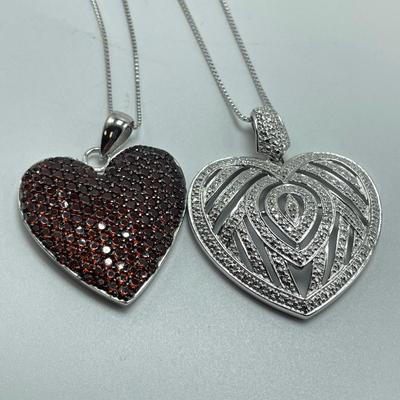 Heart Pendants incl 10K and Diamonds (B4-SS)