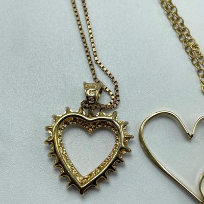 Heart Pendants incl 10K and Diamonds (B4-SS)
