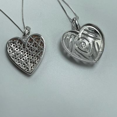 Heart Pendants incl 10K and Diamonds (B4-SS)