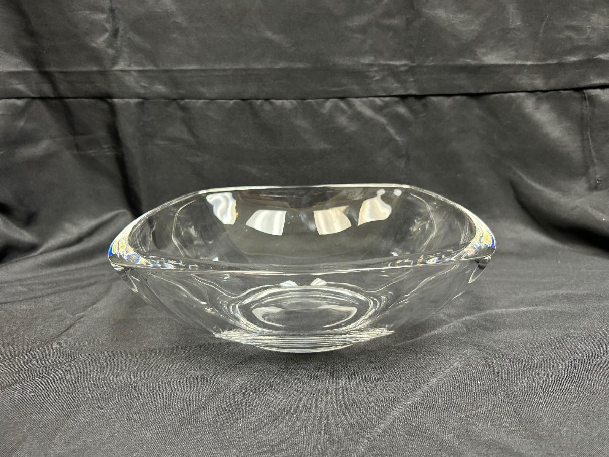 Large Rounded Square Glass Serving Bowl