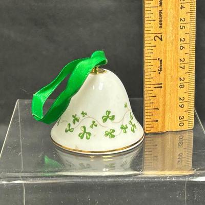 Royal Tara Bone China Shamrock Clover Pattern Miniature Bell Ornament