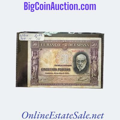 1933 SPAIN 50 PESETAS