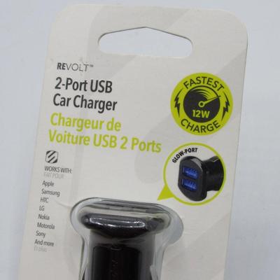 Unopened Revolt 2 Port USB Car Charger