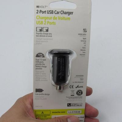 Unopened Revolt 2 Port USB Car Charger
