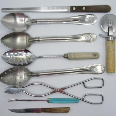 Lot of Miscellaneous Kitchenware Serving Spoons & More