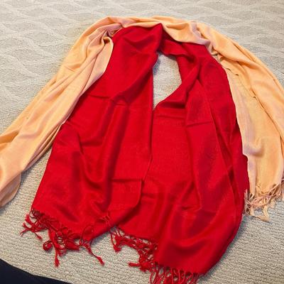 Pashmina & More Scarves Plus Straw Hat, Umbrellas & Belt (BR2-RG)