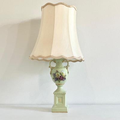 NAVIS & SMITH CO. ~ Victorian Style Porcelain Lamp ~ Cream Shade