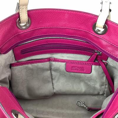 871 Michael Kors SIgnature Tote Pebble Leather Pink