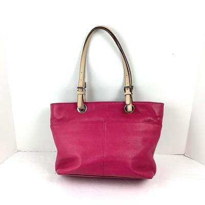 871 Michael Kors SIgnature Tote Pebble Leather Pink