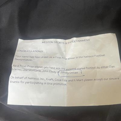 NC Gear incl. Johnny Unitas Signed Football (SR-MG)