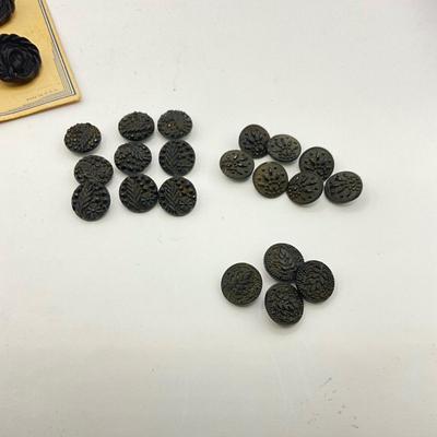 856 Antique Black Victorian Buttons