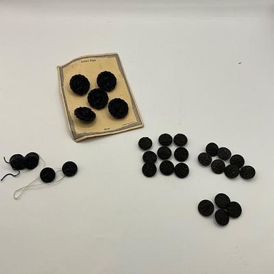 856 Antique Black Victorian Buttons