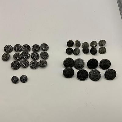 858 Antique Marcasite and N.S. Meyer New York Military Buttons