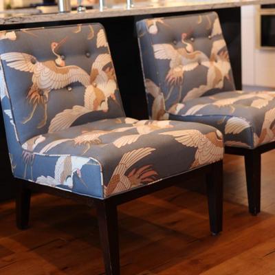 Pair of Egret Accent Chairs