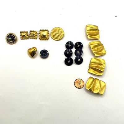 861 Vintage Navy Blue, Saint John, and Large Gold Buttons