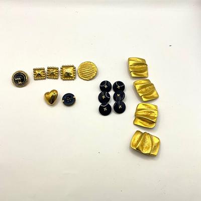 861 Vintage Navy Blue, Saint John, and Large Gold Buttons