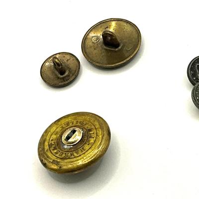 863 Antique Military Buttons by Evans & Co. Schuyler H & G , Hawkes & Co.