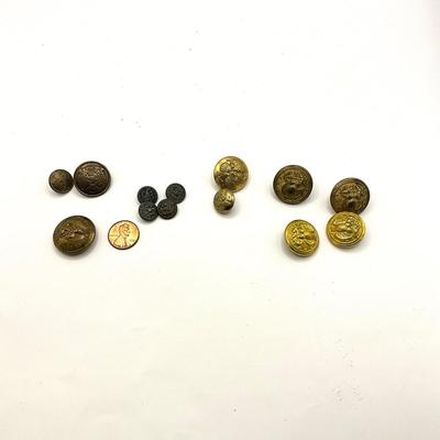 863 Antique Military Buttons by Evans & Co. Schuyler H & G , Hawkes & Co.
