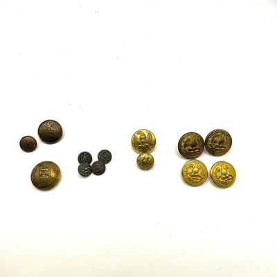 863 Antique Military Buttons by Evans & Co. Schuyler H & G , Hawkes & Co.