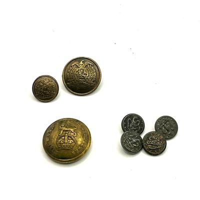 863 Antique Military Buttons by Evans & Co. Schuyler H & G , Hawkes & Co.
