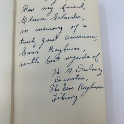 Sam Rayburn Memorial Address to Congress - Signed