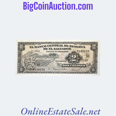 1964 EL SALVADOR 2 COLONES