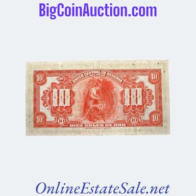 1941 PERU 10 SOLES DE ORO