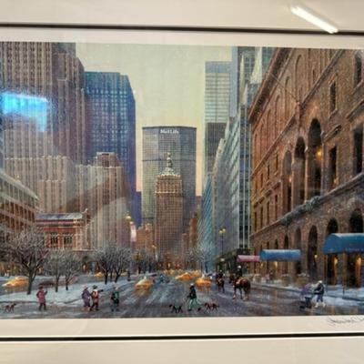 Park Avenue Winter - Alexander Chen Lithograph