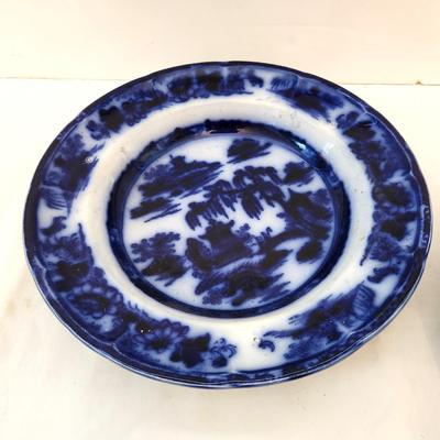 Lot #230  Lot of 2 Antique English Flow Blue Pieces - ca. 1840-50