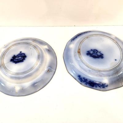 Lot #230  Lot of 2 Antique English Flow Blue Pieces - ca. 1840-50