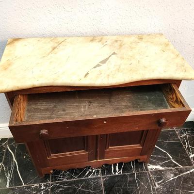 Lot #235  Antique Wash Stand with Marble Top