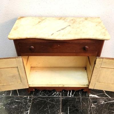 Lot #235  Antique Wash Stand with Marble Top