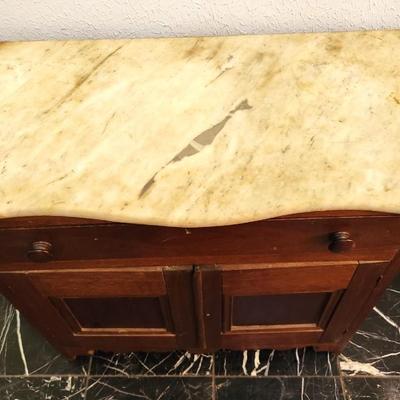 Lot #235  Antique Wash Stand with Marble Top