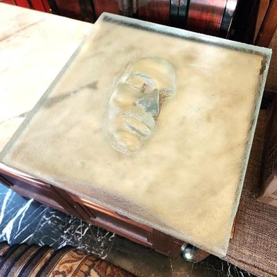 Lot #236  Wonderful Art Glass Piece - Impressed Face