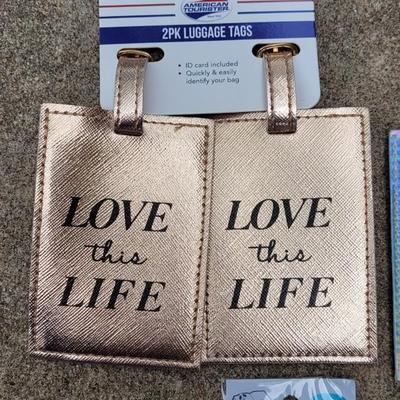 Luggage Tags, Nail File and Page Clips