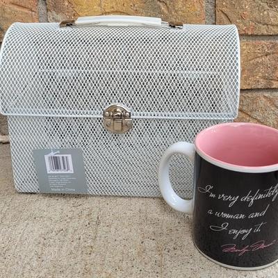 New Marilyn Monroe Coffee Cup and Metal Treasure Box