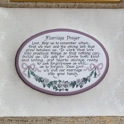 Marriage Prayer and Framed Bible Verse Art