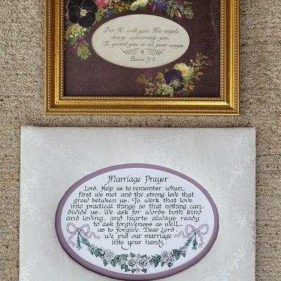 Marriage Prayer and Framed Bible Verse Art
