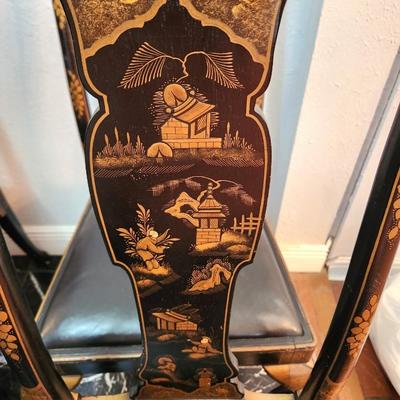 Lot #239  Set of 6 Asian Style Dining Chairs