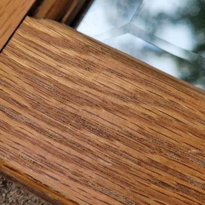 Beveled Wood Frame Mirror